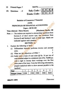 B.Com_1st Sem_Principles of Financial Accounting_BCM-105_Dec 2019